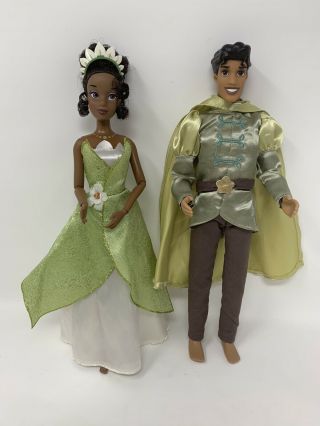 2 Disney Dolls Tiana And Prince Naveen Articulated Princess And The Frog