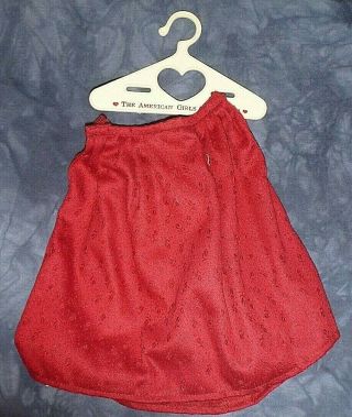 1996 Pleasant Company American Girl Doll Clothes Cranberry Red Jumper Dress Htf