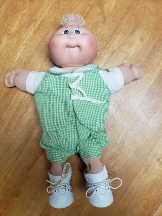 Cabbage Patch Kids Baby Boy15 " Doll Blonde With Blue Eyes