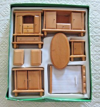 Set Of Wood Doll Furniture
