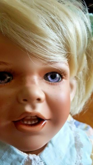 Blond Porcelain Doll Adora Ble Collectible Freckles 1997 Chrissie Theresa Lobue