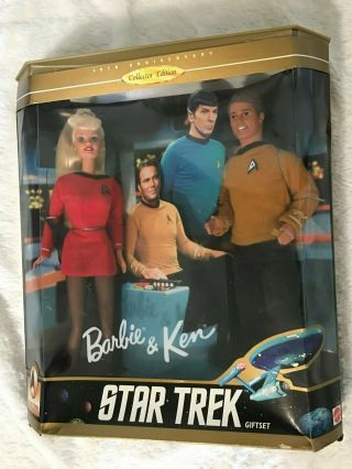30th Anniversary Star Trek Barbie And Ken Giftset 1996 - Nrfb