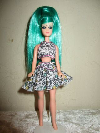 Cusom Rerooted And Redressed Topper Jessica Doll { Sea Nymph }