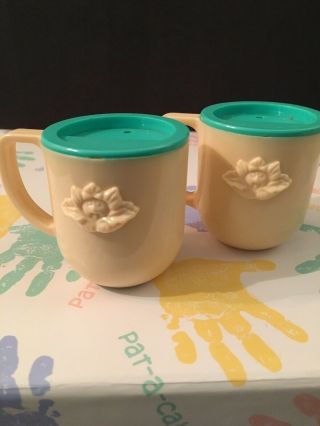 2 Cabbage Patch Plastic Sippy Cup For The Talking Doll
