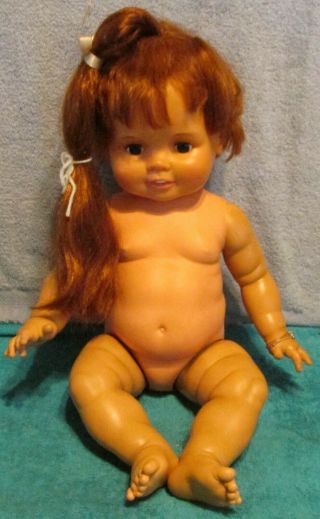 1973 Ideal Baby Crissy Doll Pull Out Hair Soft Vinyl Head/limbs Vtg Doll
