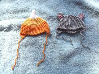 2 Handmade Tiny Doll Hats For Bluefairy Pocket Fairy Bjd Jun Planning Ai 4.  5 - 5 "