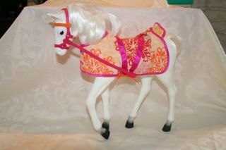 Battat Our Generation 18 " Doll Horse Foal White Pony With Cover