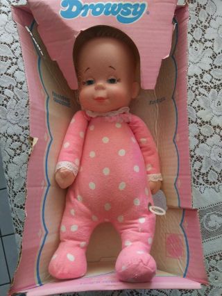 1974 Drowsy Doll In Package.  Perfect Shape Except No Longer Talks