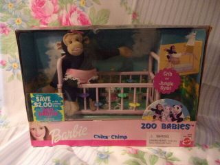 Mattel Barbie Zoo Babies Chika Chimp 2000 Nrfb