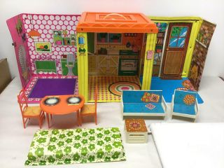 Vintage Barbie Country Living Home With Furniture