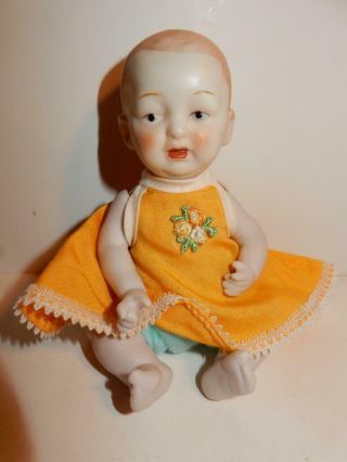 Antique Vintage Character Bisque Baby Doll W/ Shackman Sticker Kestner Cameo