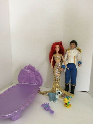 Disney The Little Mermaid Classic Princess Doll 12” Ariel And 12 " Prince Eric