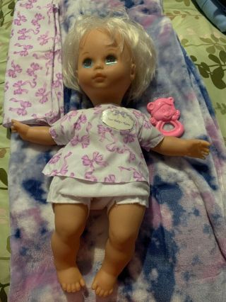 Vintage Dreamland Baby Mattel 1994 Clothes Blanket And Rattle
