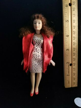 1:12 Scale Dollhouse Doll " Going Out On The Town " By Katherine Nagy 5 - 1/2 "