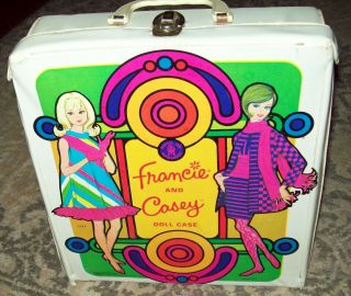 Vintage Francie & Casey Doll Case From 1967 From The Barbie Family Of Dolls Mod