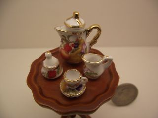 Reutter Porzellan Miniature Dollhouse 1:12 Scale Tea Service Table Cups Dishes