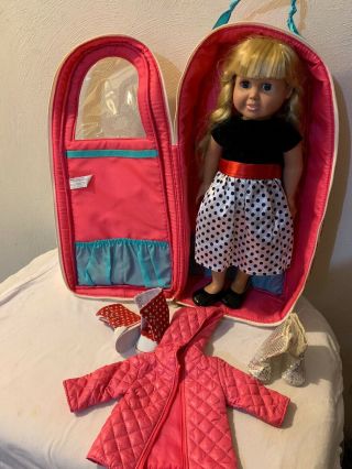 Our Generation 18” Doll Carrier Backpack Battat Case /fiber Craft 18” Doll Extra