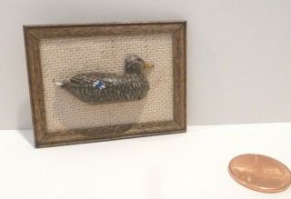 Harold Cooley Miniature Duck Picture With Duck In Relief 1983