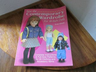 Contemporary Wardrobe For 18 " Dolls Book With Patterns