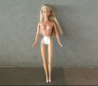Mattel 1998 Blonde Barbie Doll Ballet Feet Painted On White Underwear