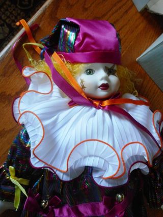 Betty Jane Carter Limited Musical Porcelain Clown Doll Star 1987 House Global