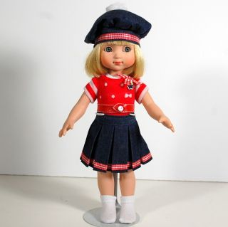 Ooak Handmade 10 " Child Doll Outfit Tonner Patsy Ann Estelle Skirt Hat Bodysuit