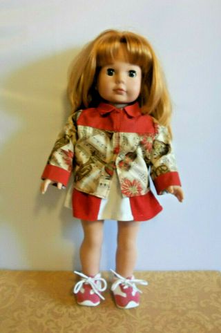 Gotz Puppe Germany Red Hair Starshine Face Mold 18 " Doll Red Blouse Skirt Shoes
