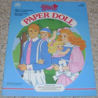 The Heart Family Paper Dolls Golden Book Uncut 1985