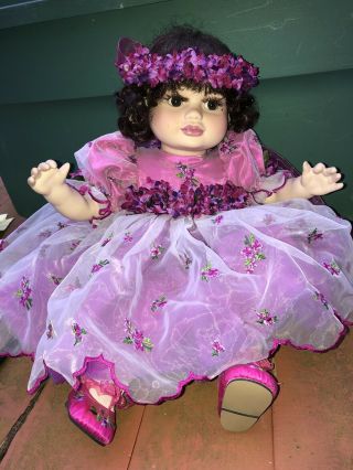 Marie Osmond Porcelain Toddler Doll 834 Of 4,  800 Dated 2004
