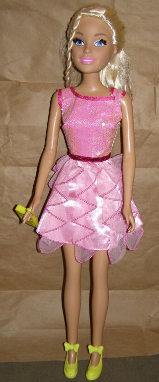 Barbie Fashion Best Friend Doll blonde with pink sparkle Dress 28 