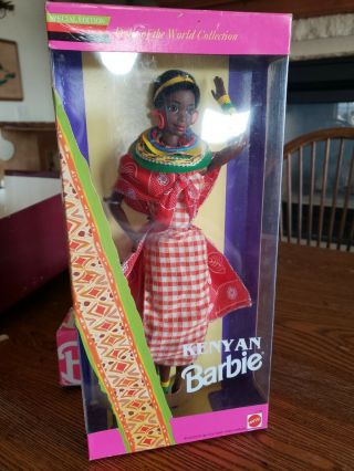 1993 Mattel Barbie Dolls Of The World Kenyan Doll Never Removed From Box
