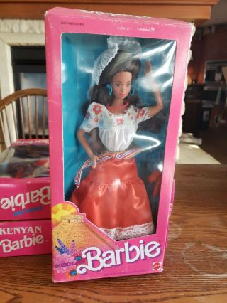 1988 Mattel Barbie Dolls Of The World Mexican Doll Never Removed From Box