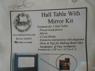 The Daisy House kit for a hall table.  in package 2