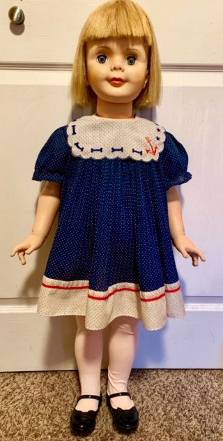 Vintage Patti Playpal - Type - Companion - 36” Doll With Blonde Hair & Blue Eyes
