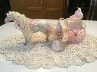 Barbie Kelly Princess Doll & Carriage And Horse Euc