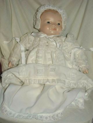 Doll 21 " By Char Eller 1994 Hand Crafted Life Size China Porcelain