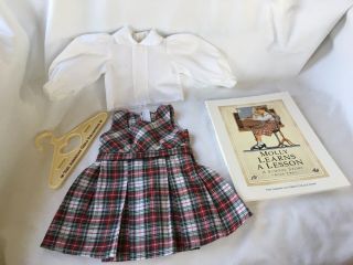 American Girl Pleasant Co Molly Plaid School Jumper Blouse Learns A Lesson Book