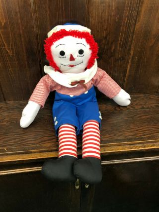 Raggedy Ann Andy Button Eyes 30 " Plush Rag Dolls With Tags Applause