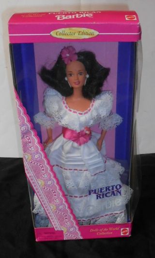 Barbie Dolls Of The World,  Puerto Rican Collector Ed. ,  Pink Label,  1996,