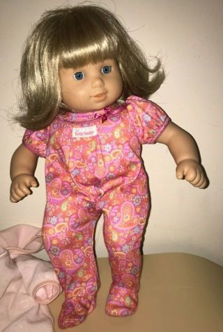 American Girl Bitty Baby Twin Girl Doll Blonde Hair With Sleeper Wearing Tagged