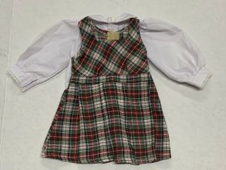 1986 Pleasant Company/american Girl Molly Plaid Jumper School Outfit,