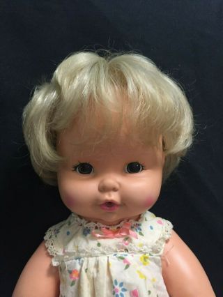 Vintage 1960 ' s Mattel Baby Tender Love 15 In.  Doll - Talks,  Drinks Wets 3 DAY 3
