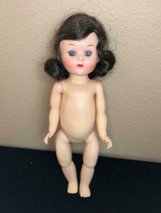 Vintage 1950s Virga 8 " Hard Plastic Doll,  Ginny - Type,  Bend Knee Brunette,  Ex