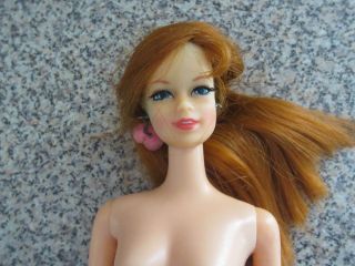 1966 Red Hair Stacey Doll Twist Turn Real Lashes Bendy Knees Japan 1968 Earring