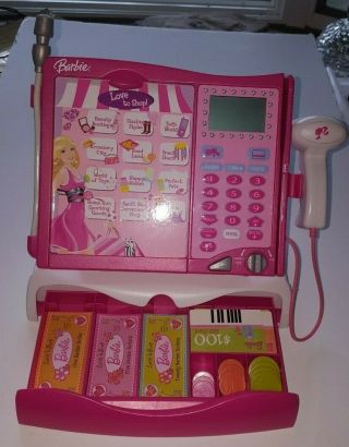 2009 Mattel Barbie Love To Shop Talking Cash Register