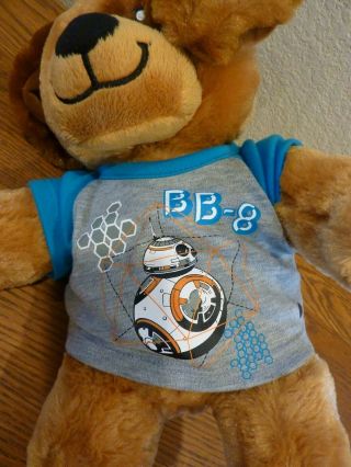 Build A Bear Puppy Dog Brown/Dark Brown Ears and around Eye Star War BB - 8 Shirt 2