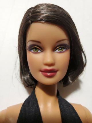 Barbie Model Muse Basics 001 Model 11 Teresa Green Eyes Brunette Dress