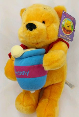 Winnie The Pooh Build A Bear Plush 18 " Retired Design Babw W/honey Pot With Tags