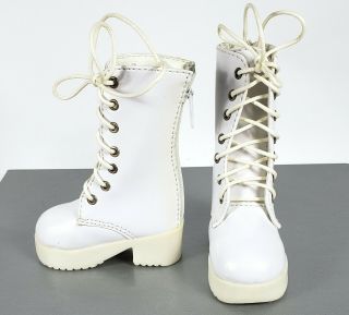 Msd 1/4 Bjd Doll Shoes 6.  0cm White Boot Zip Lace Aod Dod Luts & More