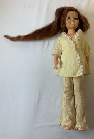 1969 Ideal Crissy Doll With Pajamas 18 Inches Tall